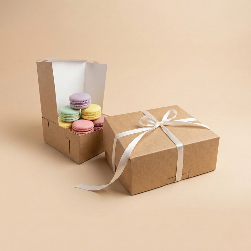Natural Kraft Pastry Box No Window
