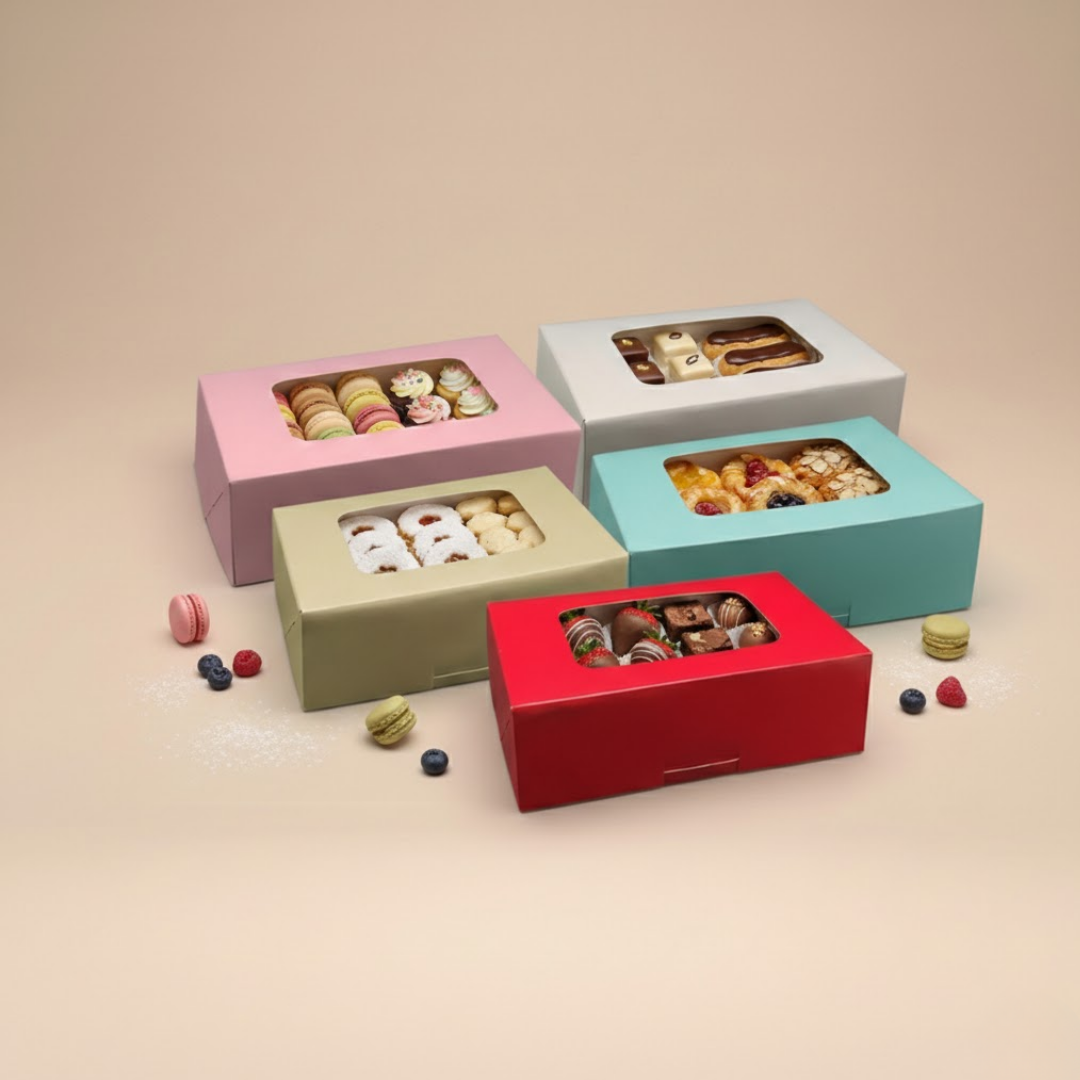 6x6 Square Window Pastry Box